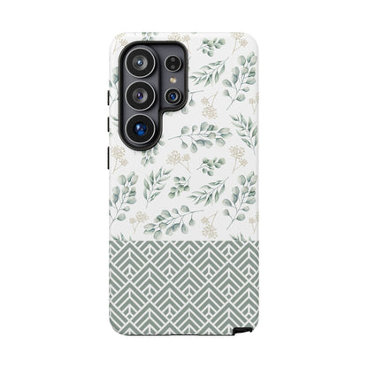 Sage Eucalyptus Floral Phone Case - iPhone 17 / 17 Air / 17 Pro Max, Samsung Galaxy S26, Google Pixel | Matte & Glossy