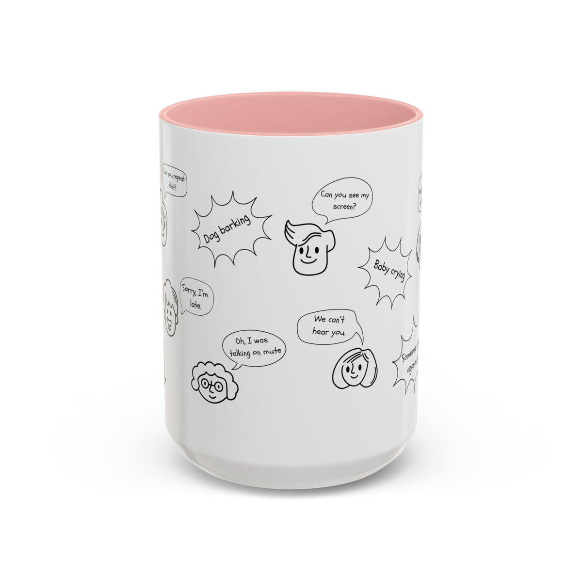 Accent Coffee Mug - Funny Work From Home Cup, "You're On Mute" , Conference Call Humor Cup, Remote Work Gift, Office Humor, Coworker Gift