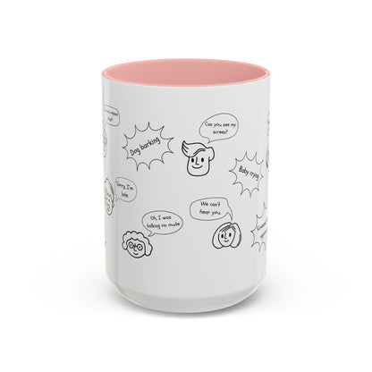 Accent Coffee Mug - Funny Work From Home Cup, "You're On Mute" , Conference Call Humor Cup, Remote Work Gift, Office Humor, Coworker Gift