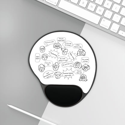 Funny Mouse Pad with Wrist Rest, Humor Desk Accessory, Gift for Gamers, Office Supplies, Unique Work Station Decor