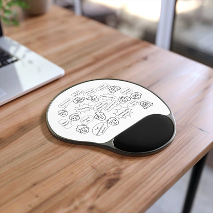 Funny Mouse Pad with Wrist Rest, Humor Desk Accessory, Gift for Gamers, Office Supplies, Unique Work Station Decor