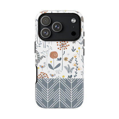Boho Floral Phone Case - iPhone 17 Air / Pro Max, Samsung Galaxy S26, Google Pixel | Matte & Glossy