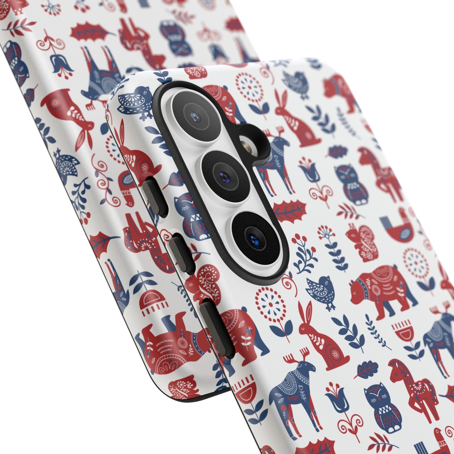 Scandinavian Animal Folk Art Phone Case - iPhone 17 / 17 Air / 17 Pro Max, Samsung Galaxy S26, Google Pixel | Matte & Glossy