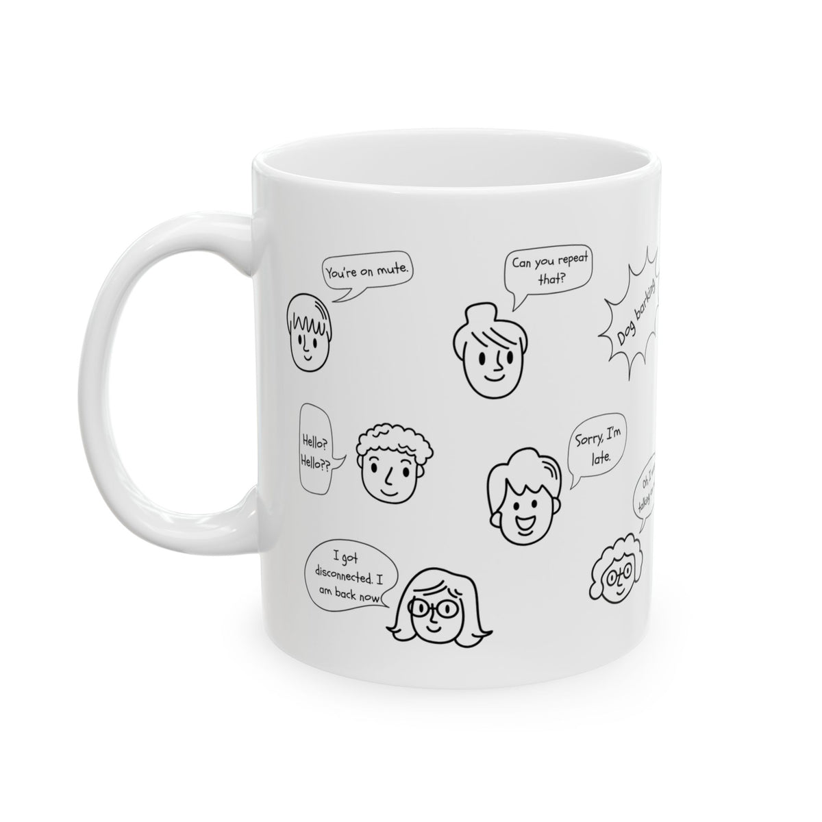 Ceramic Coffee Mug - Funny Work From Home Cup, "You're On Mute" , Conference Call Humor Cup, Remote Work Gift, Office Humor, Coworker Gift