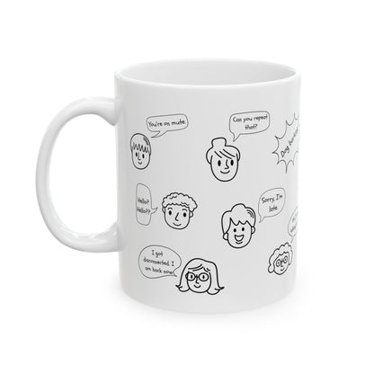 Ceramic Coffee Mug - Funny Work From Home Cup, "You're On Mute" , Conference Call Humor Cup, Remote Work Gift, Office Humor, Coworker Gift