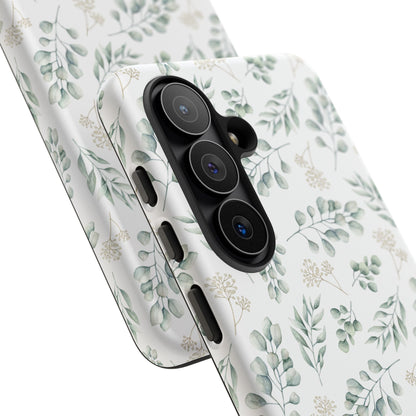 Sage Eucalyptus Floral Phone Case - iPhone 17 / 17 Air / 17 Pro Max, Samsung Galaxy S26, Google Pixel | Matte & Glossy
