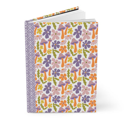 Groovy Garden Journal | Retro Doodle Hardcover Notebook