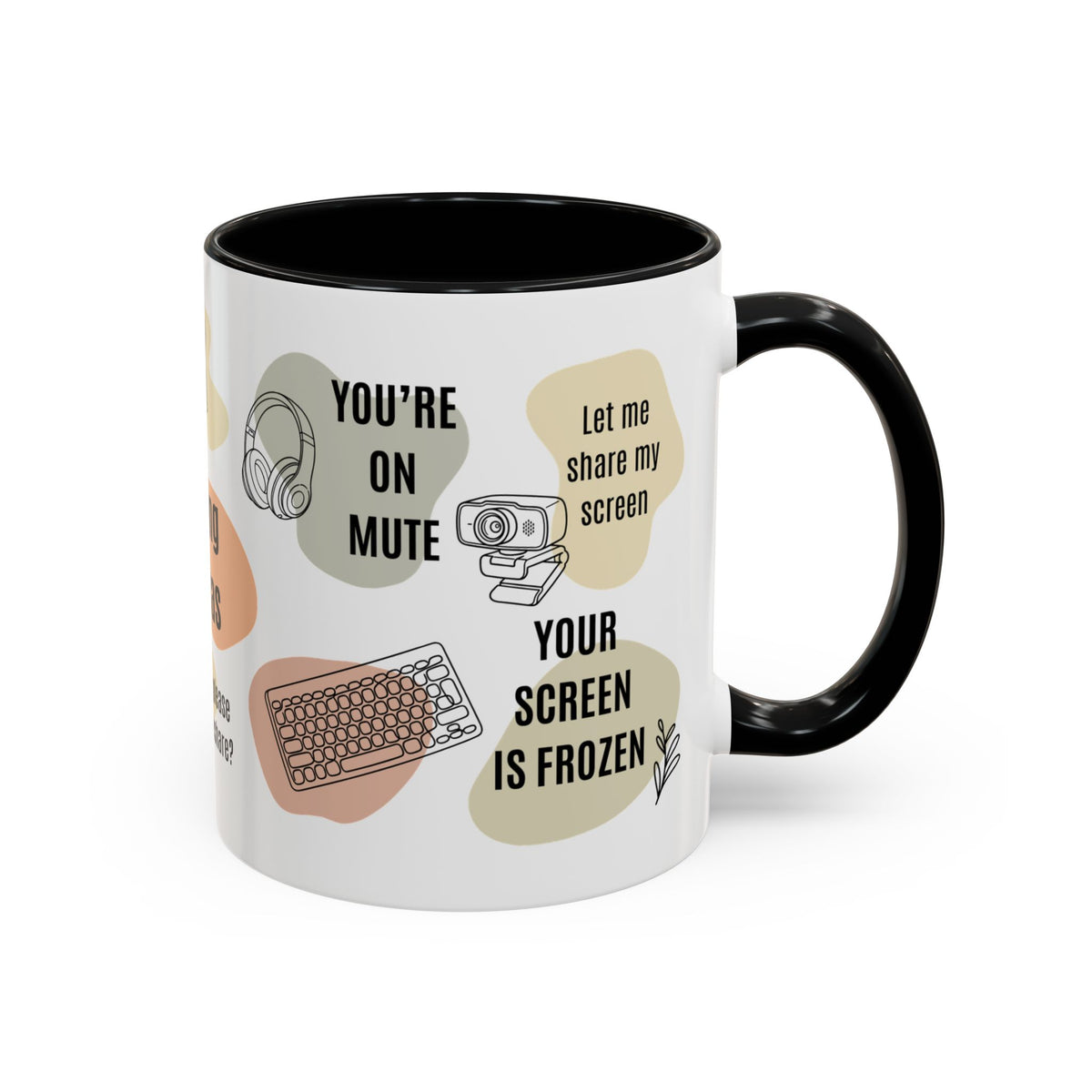 Funny Office Mug, Virtual Meeting Humor Coffee Cup, Work From Home Gift, Coworker Gift | Meeting Mantras