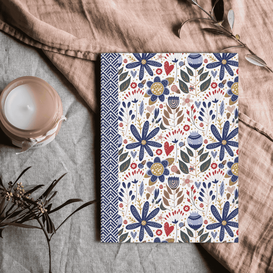 Cottagecore Floral Journal | Hardcover with Matte Finish | Quirky Botanical Design | Gift for Writers and Nature Lovers
