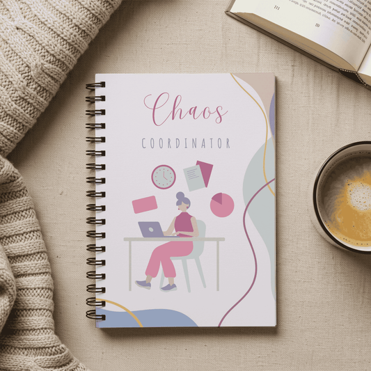 Chaos Coordinator Spiral Notebook - Perfect for Organizing, Gift for Managers, Students, Planners, Journals, Work and School
