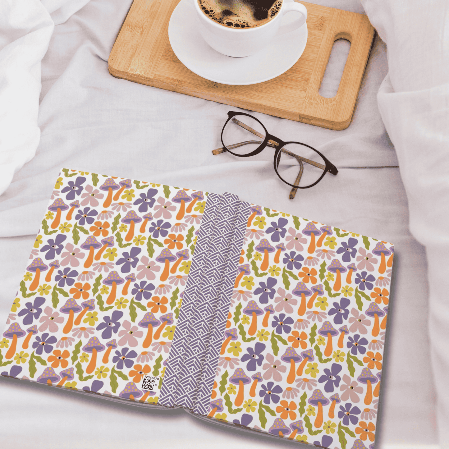 Groovy Garden Journal | Retro Doodle Hardcover Notebook