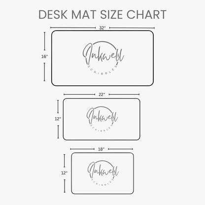 Floral Desk Mat with Geometric Pattern, Hemmed Edges, Stylish Work Surface, Home Office Decor, Gift for Students, Large Computer Mouse Pad