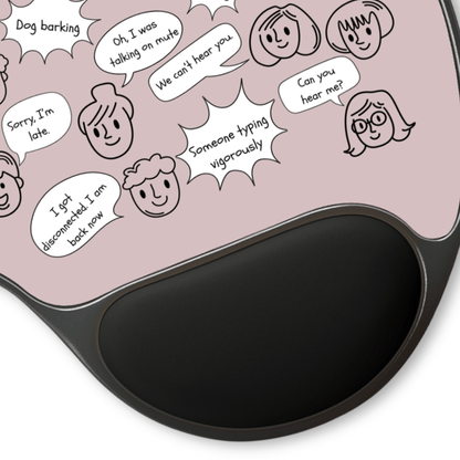 Funny Mouse Pad with Wrist Rest, Cute Office Decor, Work Desk Accessory, Gifts for Coworkers, Quirky Gaming Setup