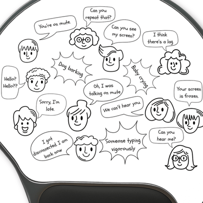 Funny Mouse Pad with Wrist Rest, Humor Desk Accessory, Gift for Gamers, Office Supplies, Unique Work Station Decor