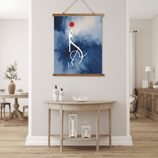 Ma Durga Wood Topped Wall Tapestry - Bohemian Home Decor, Unique Wall Art, Gift for Art Lovers, Aesthetic Room Decoration