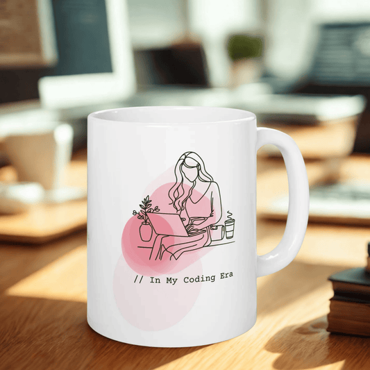 Ceramic Mug for Programmers, Coffee Cup for Women in Tech, In my Coding Era Mug, Computer Science Gift, Coding Enthusiast Present