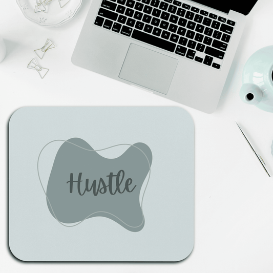 Motivational Mouse Pad - Hustle Desk Accessory, Office Gift, Work From Home Decor, Productivity Tool, Minimalist Design
