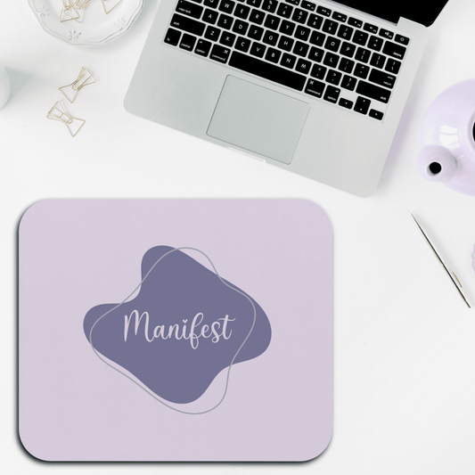 Manifest Mouse Pad - Stylish Desk Accessory, Gift for Students, Home Office Decor, Inspirational Workspace, Positive Energy