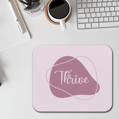 Elegant 'Thrive' Mouse Pad | Motivational Desk Accessory for Home Office, Gift for Students, Work, Self-Care Decor, Inspirational Gift