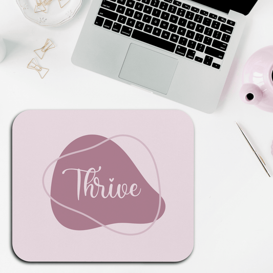 Elegant 'Thrive' Mouse Pad | Motivational Desk Accessory for Home Office, Gift for Students, Work, Self-Care Decor, Inspirational Gift