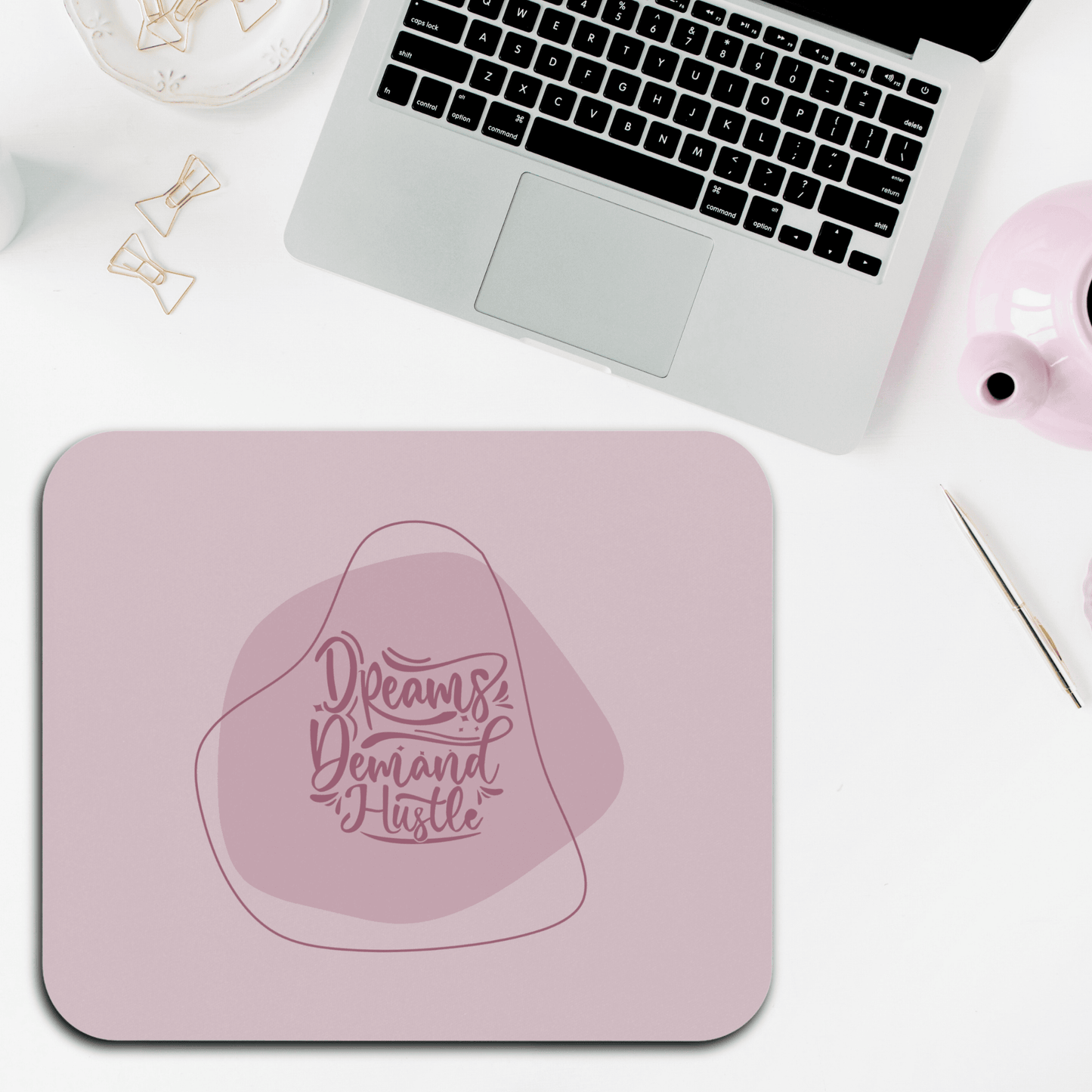 Inspirational Mouse Pad with 'Dreams Demand Hustle' Design, Office Decor, Gift for Creatives, Motivational Desk Accessory, Work From [...]