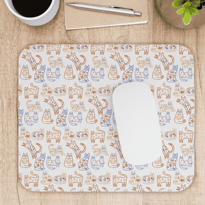 Mouse Pad, Cat Design, Scandinavian Folk Art, Home Office Decor, Nordic Art, Hygge, Work from Home Essentials, Swedish Scandi Art