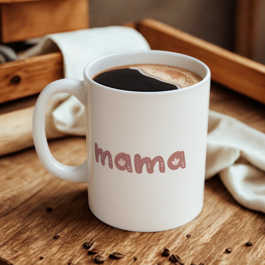 Mama Ceramic Mug, Lead and BPA free, Perfect Gift for Mom, Mother's Day, Birthday, Personal Use, Microwave safe, Dishwasher safe
