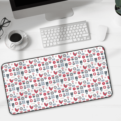 Desk Mat Scandinavian Inspired Design, Home Office Decor, Nordic Art, Hygge, Work from Home Essentials, Scandi Floral, Bird Flower Design