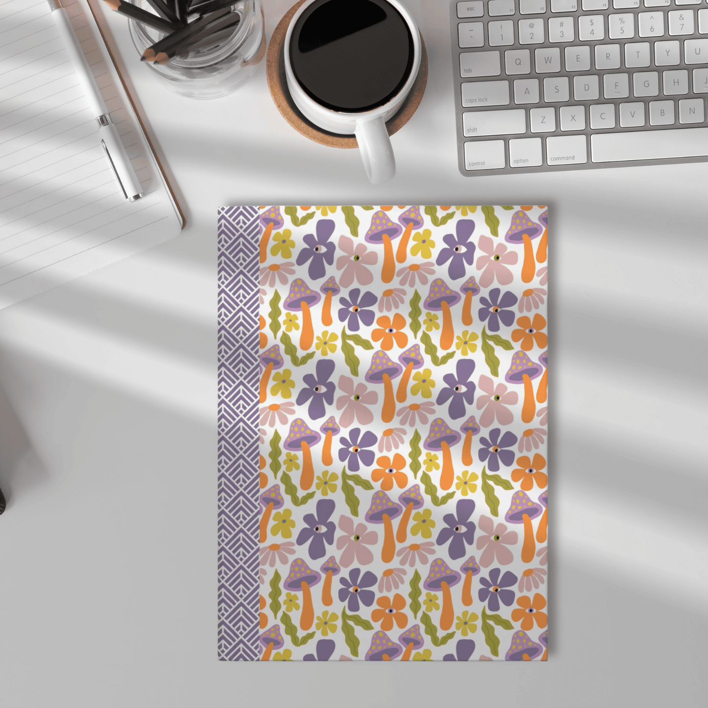 Groovy Garden Journal | Retro Doodle Hardcover Notebook