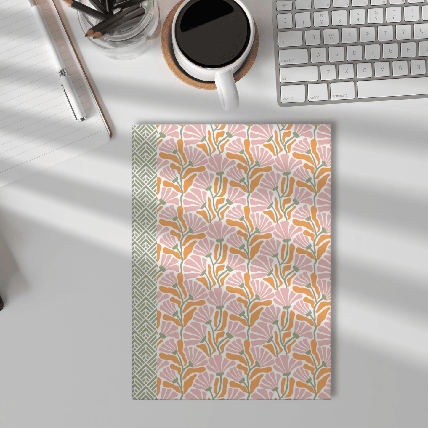 Groovy Flowers Journal Hardcover Notebook, Vintage Floral Design