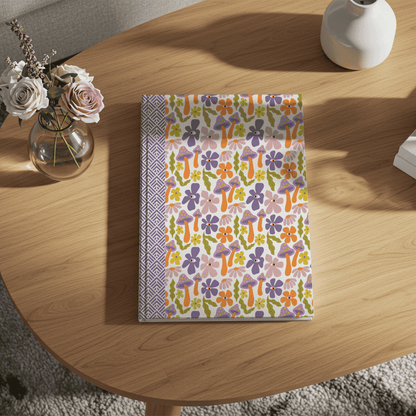 Groovy Garden Journal | Retro Doodle Hardcover Notebook
