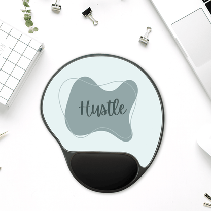 Motivational Mouse Pad with Wrist Rest - Perfect for Office, Home, Gaming, Gifts, Hustle Inspiration