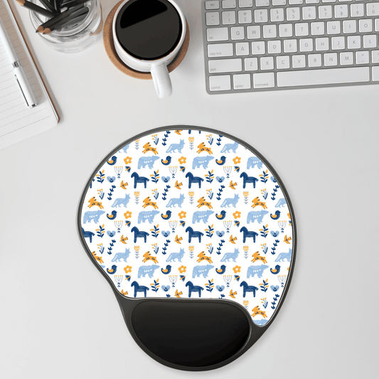 Mouse Pad with Wrist Rest, Ergonomic Mousepad with Wrist Support, Gaming Mousepad, Nordic Scandinavian Style Inspired Home Office Decor