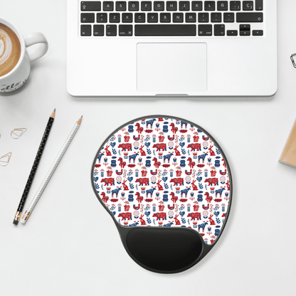 Mouse Pad with Wrist Rest, Ergonomic Mousepad with Wrist Support, Gaming Mousepad, Nordic Scandinavian Style Inspired Home Office Decor