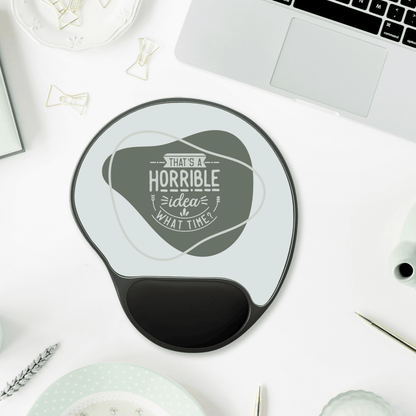 Funny Mouse Pad with Wrist Rest, Office Desk Accessories, Gift for Coworkers, Work From Home Humor, Computer Accessory