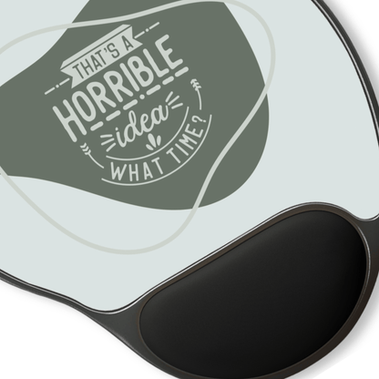 Funny Mouse Pad with Wrist Rest, Office Desk Accessories, Gift for Coworkers, Work From Home Humor, Computer Accessory