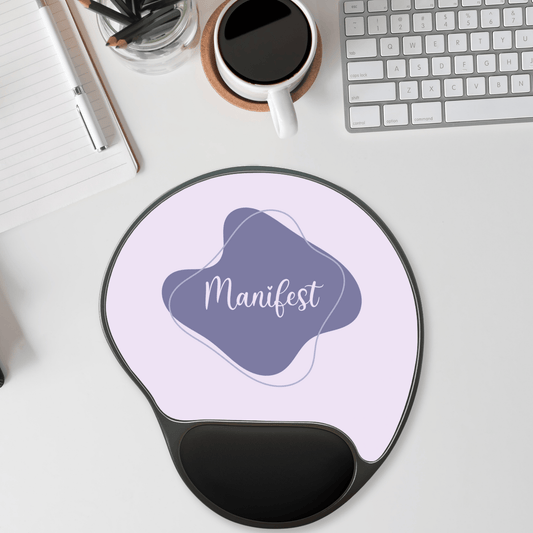 Manifest Mouse Pad with Wrist Rest, Perfect for Home Office, Gift for Students, Desk Accessories, Motivational Decor, Productivity