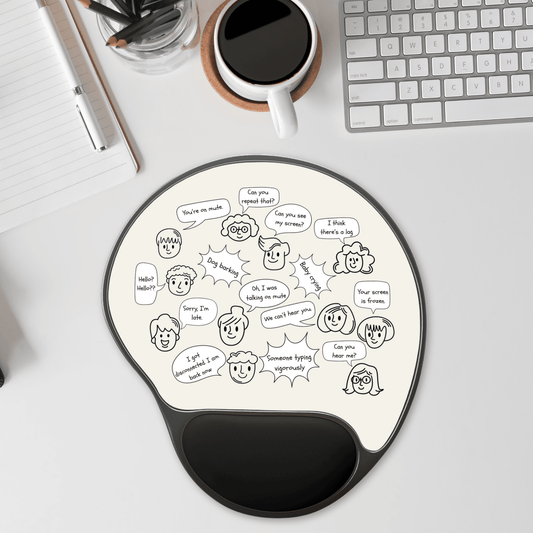 Fun Mouse Pad with Wrist Rest - Perfect for Work or Study, Office Gift, Nerdy Decor, Computer Accessories, Quirky Desk