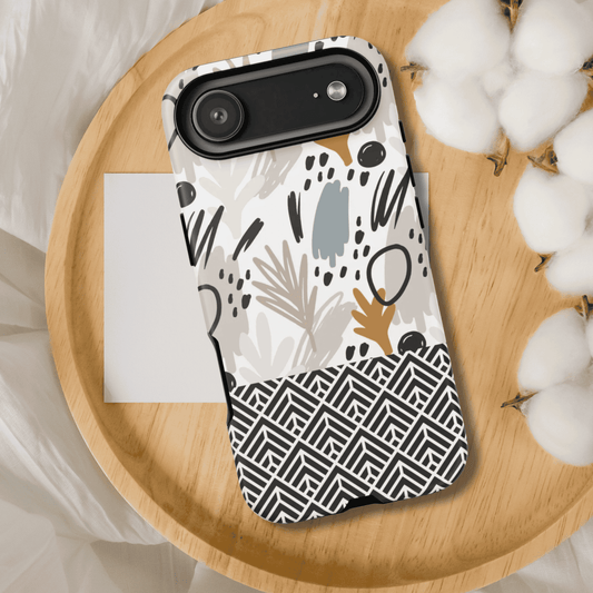 iPhone 17 Case, iPhone 17 Air Case, iPhone 17 Pro, Pro Max Case, Boho Floral Tough Case Matt and Glossy Finish