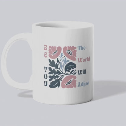 Mug, Inspirational Pink and Blue Matisse Flowers Be You Quote, Coffee Cup Gift for Her, Floral Tea Mug, Motivational Ceramic Cup, Unique